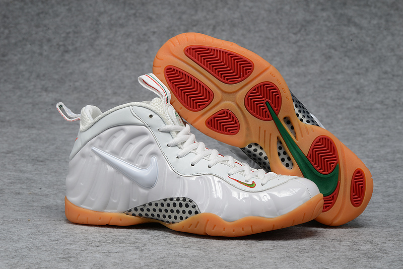 Nike Air Foamposite Pro White Orange Shoes - Click Image to Close